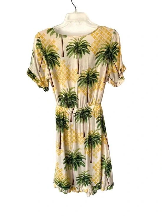 Agua Bendita Melanie Goa Dress Tropical Print size small Yellow Green - Picture 4 of 9